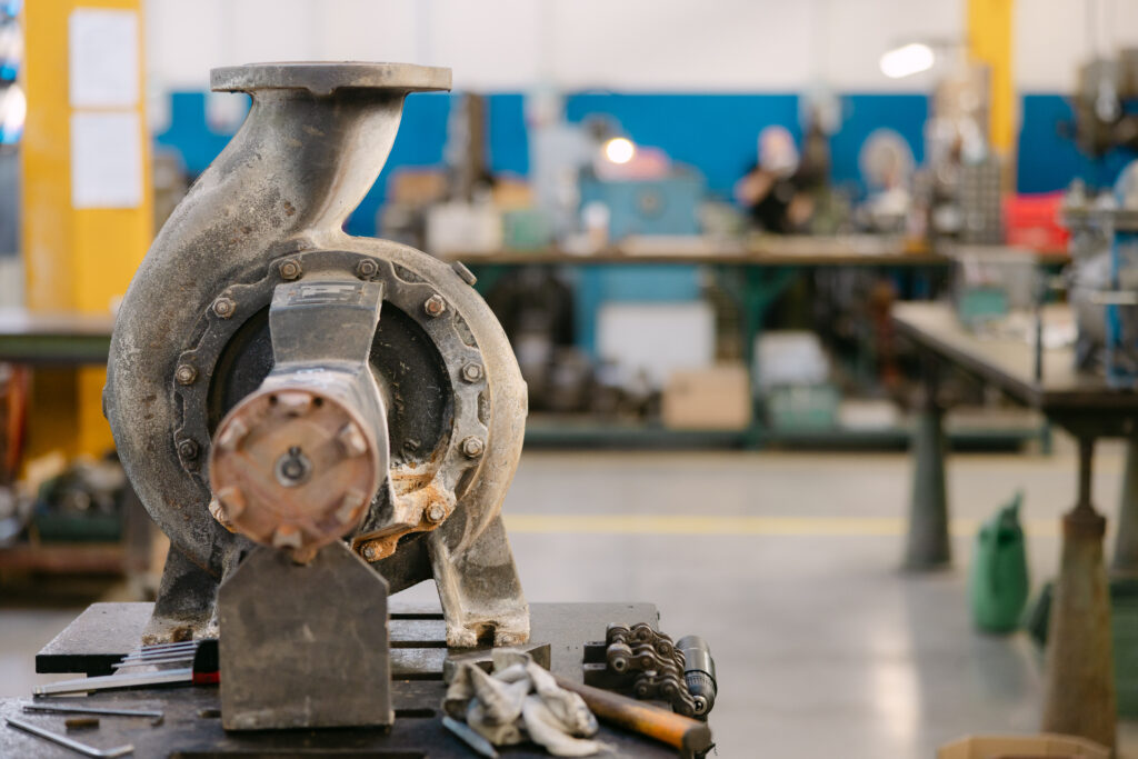 Pompa centrifuga pronta per il collaudo